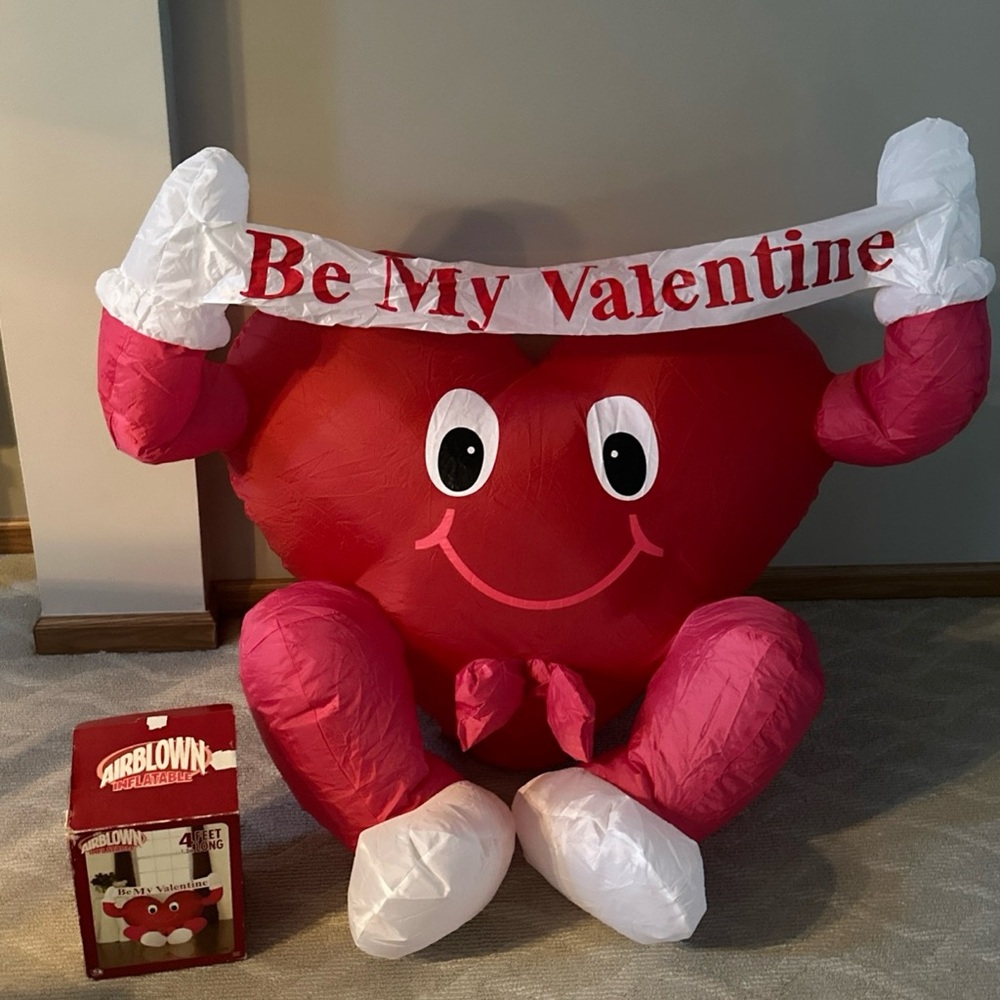 Gemmy Airblown Inflatable Be My Valentine 4ft Valentine's Day Tested Works w/box